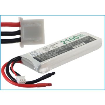 Li-Po akku, 2100mAh, 7,4V, 30C ilman liittimiä