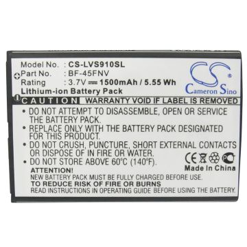 LG VS910, Revolution, Revolution 4G, MS910, Esteem, Esteem 4G, Bryce, US760 Akku 1500 mAh