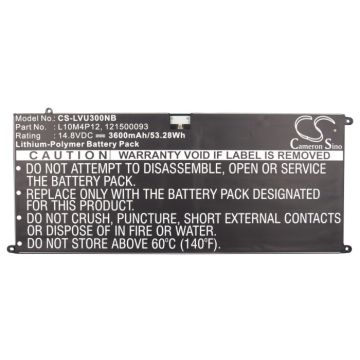 Lenovo IdeaPad Yoga 13, U300 akku 3600 mAh - Musta