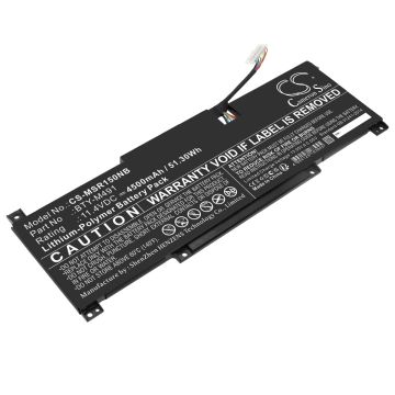 MSI kannettavan tietokoneen Modern 15 A10M-296IN / Modern 15 A10M-627XES yhteensopiva akku 4500mAh