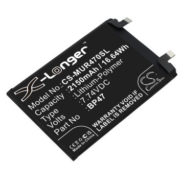 Redmi älypuhelinten 21091116UC / 21091116UG yhteensopiva akku 2150mAh