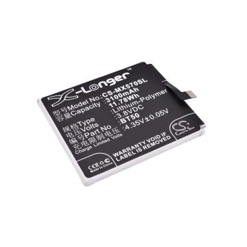 MeiZu Blue Charm Metal, Blue Charm Metal Dual SIM TD-L, M57A akku 3100mAh