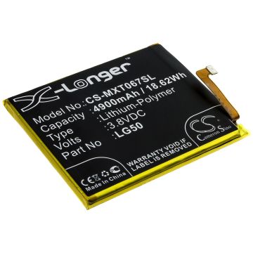 Motorola älypuhelinten One Fusion Plus / XT2067 yhteensopiva akku 4900mAh