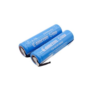 Cameron Sino / Panasonic NCR18650B 18650 Li-ion Akku juotoskorvakkeilla 2kpl 3400mAh