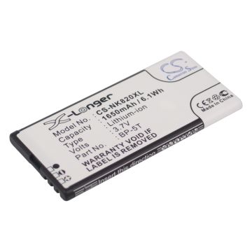 Nokia Lumia 820 - BP-5T - yhteensopiva akku 1650 mAh