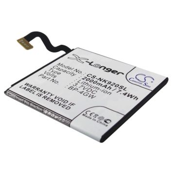 Nokia Lumia 920 - BP-4GW yhteensopiva akku 2000 mAh