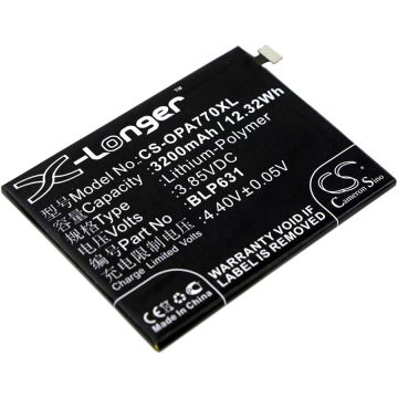 OPPO A73, A73 Dual SIM, A73 Dual SIM TD-LTE akku 3200mAh