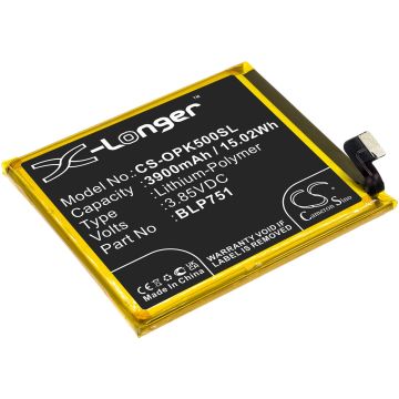 OPPO älypuhelinten K5 / PCNM00 yhteensopiva akku 3900mAh