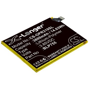 OPPO älypuhelinten PCLM50 / PDCT00 yhteensopiva akku 3800mAh