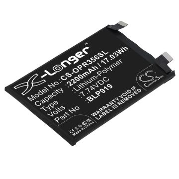 OPPO puhelimen Realme GT Neo3 5G / Realme GT Neo3 5G 2022 80W yhteensopiva akku 2200mAh