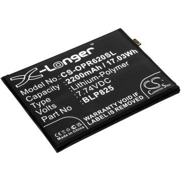 OPPO älypuhelinten Reno5 Pro+ / Reno6 Pro yhteensopiva akku 2200mAh