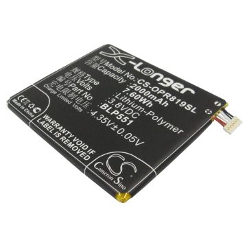 OPPO Find Mirror, Find Muse, R809T akku 2000mAh