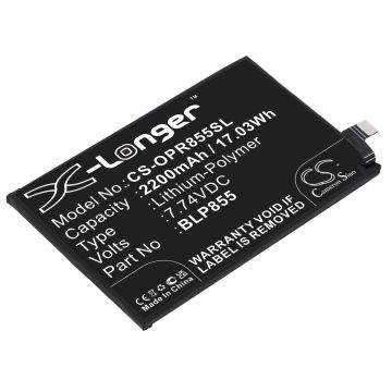 OPPO puhelimen Reno6 Pro 5G / PEPM00 yhteensopiva akku 2200mAh