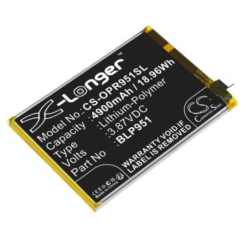 OPPO puhelimen Realme 10 Pro+ / RMX3687 yhteensopiva akku 4900mAh