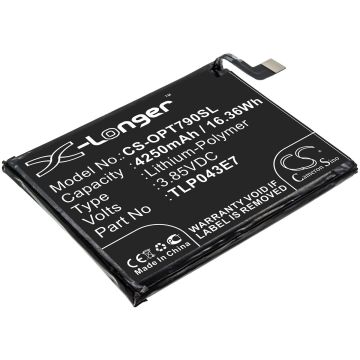 Alcatel älypuhelinten T790H / T790S yhteensopiva akku 4250mAh