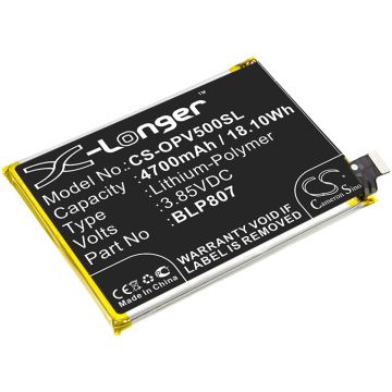 OPPO älypuhelinten Realme V5 yhteensopiva akku 4700mAh
