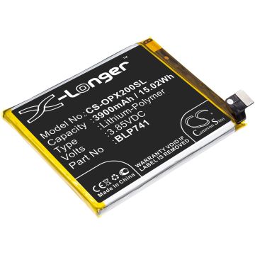 OPPO älypuhelinten Realme X2 yhteensopiva akku 3900mAh
