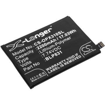 OPPO älypuhelinten CPH2173 / Find X3 Pro yhteensopiva akku 2200mAh