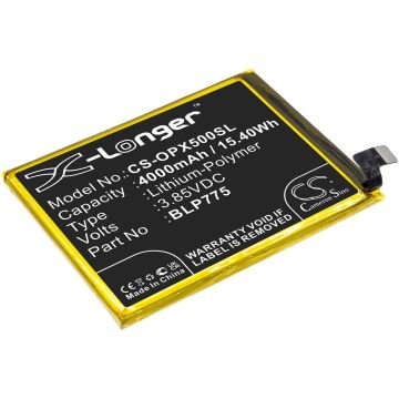 OPPO älypuhelinten Realme X50 5G / RMX2021 yhteensopiva akku 4000mAh