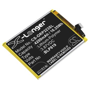 OPPO puhelimen Reno6 4G / CPH2235 yhteensopiva akku 4200mAh