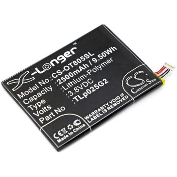 Alcatel One Touch Pixi 3 8" 3G, One Touch Pixi 4 6.0, One Touch Pixi 4 6.0 LTE akku 2500mAh