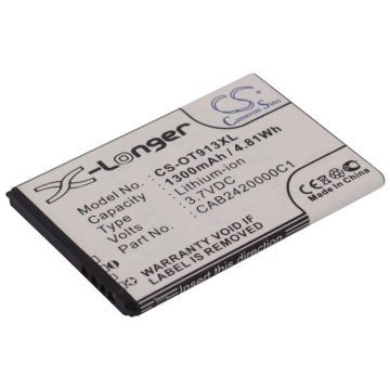 Alcatel One Touch 913, One Touch 913D, One Touch 927 akku 1300mAh/4.81Wh