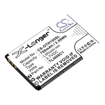 Alcatel älypuhelinten OneTouch 1054 yhteensopiva akku 700mAh