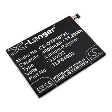 Alcatel 9007T, One Touch Pixi 3 7, OT-9007 akku 4000mAh