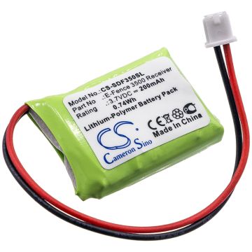 Dogtra koirapannan E-Fence 3500 Receiver / YS-300 Bark Collar yhteensopiva akku 200mAh