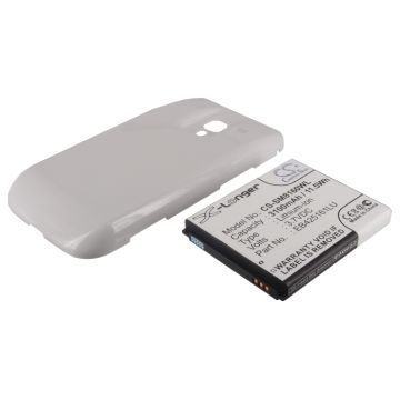 Samsung Galaxy Ace 2, GT-I8160, GT-I8160P yhteensopiva tehoakku laajennetulla takakannella 3100 mAh