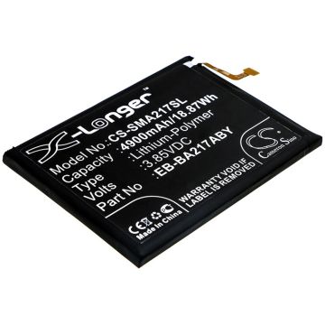 Samsung älypuhelinten Galaxy A21s 2020 / SM-A217F yhteensopiva akku 4900mAh