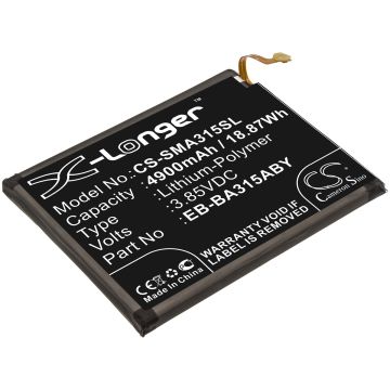 Samsung älypuhelinten Galaxy A31 / SM-A310F yhteensopiva akku 4900mAh