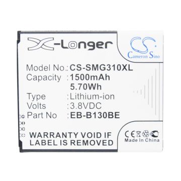 Samsung Galaxy Ace 4 3G, Galaxy Ace NXT, Galaxy Ace Style akku 1500 mAh