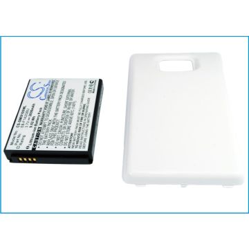 SAMSUNG, Galaxy S II, Galaxy S2, GT-I9100 yhteensopiva akku laajennetulla takakannella 2600 mAh