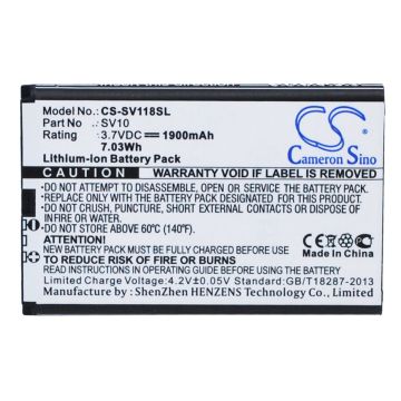 Sieval tutkimuslaitteen SV-118 yhteensopiva akku 1900mAh