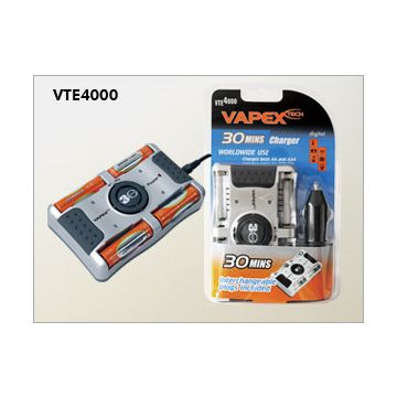 Vapex monipuolinen pikalaturi akkuparistoille