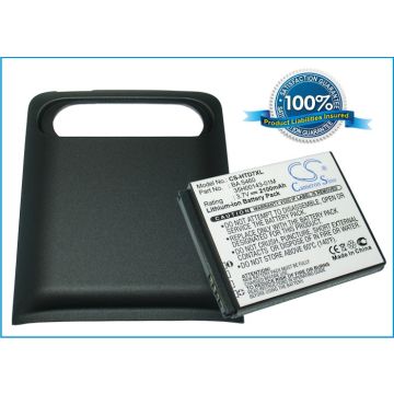 HTC HD7, T9292, PD29110    Extended With Back Cover yhteensopiva akku - 2100 mAh