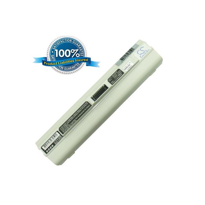 Acer Aspire One 531, Aspire One 751 akku 6600 mAh - Valkoinen