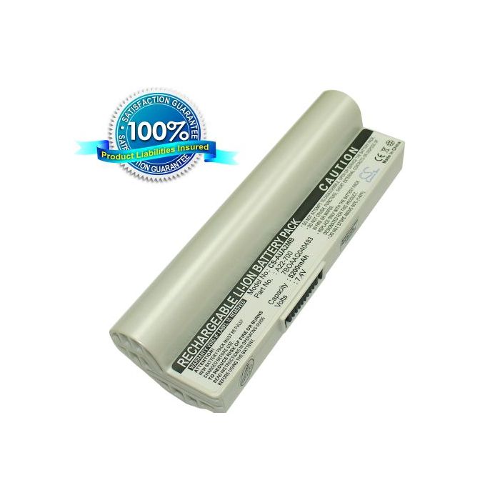 Asus Eee PC 701, Eee PC 701C, Eee PC 800, Eee PC 801, Eee PC 900, Eee PC 2G, Eee PC 4G, Asus Eee PC 8G akku 5200 mAh - Valkoinen