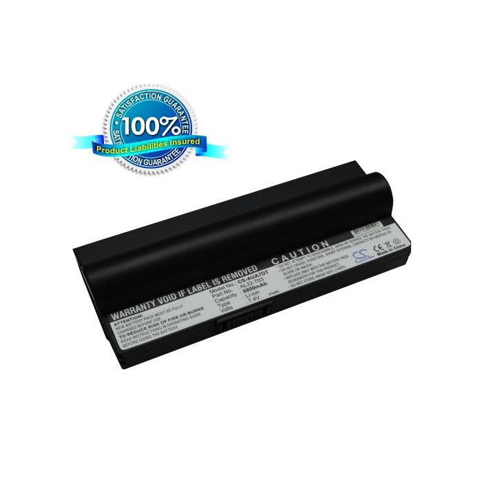 Asus Eee PC 703, Eee PC 900 Eee PC 900HD, Eee PC 701SD, Eee PC 701SDX akku 8800 mAh - Musta