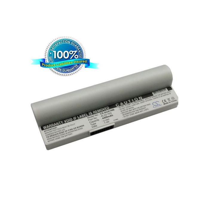 Asus Eee PC 703, Eee PC 900 Eee PC 900HD,  Eee PC 701SD, Eee PC 701SDX akku 4400 mAh - Valkoinen
