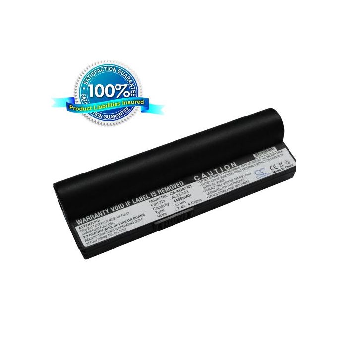Asus Eee PC 703, Eee PC 900 Eee PC 900HD,  Eee PC 701SD, Eee PC 701SDX akku 4400 mAh - Musta