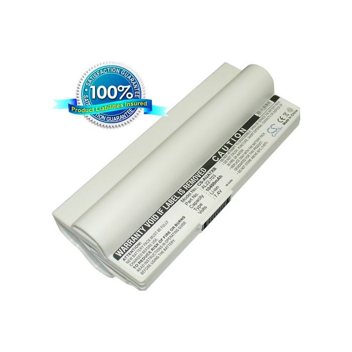 Asus Eee PC 703, Eee PC 900 Eee PC 900HD,  Eee PC 701SD, Eee PC 701SDX akku 10400 mAh - Valkoinen