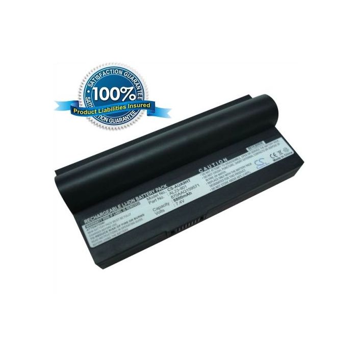 Asus Eee PC 901, Eee PC 904, Eee PC 904HD, Eee PC 1000, Eee PC 1000H, Eee PC 1000HE, Eee PC 1200 akku 8800 mAh - Musta