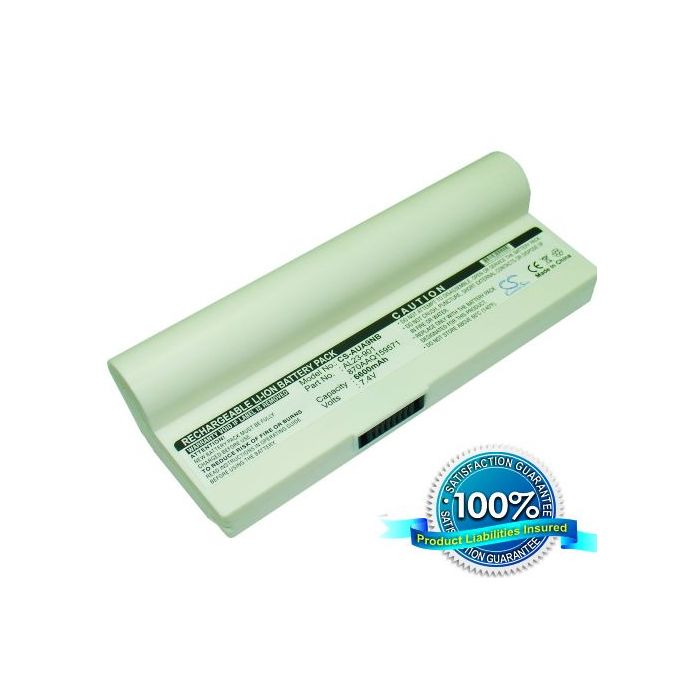 Asus Eee PC 901, Eee PC 904, Eee PC 904HD, Eee PC 1000, Eee PC 1000H, Eee PC 1000HE, Eee PC 1200 akku 6600 mAh - Valkoinen