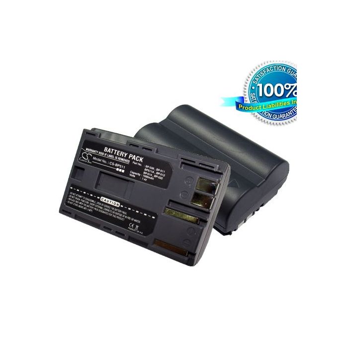 Canon BP-508, BP-511, BP-511A, BP-512, BP-514  yhteensopiva akku 1500 mAh