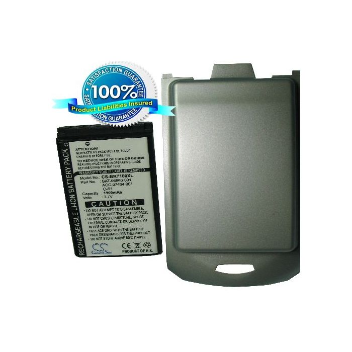 Blackberry 7100, 7100T, 7100r, 7105t tehoakku erillisellä takakannella 1900 mAh