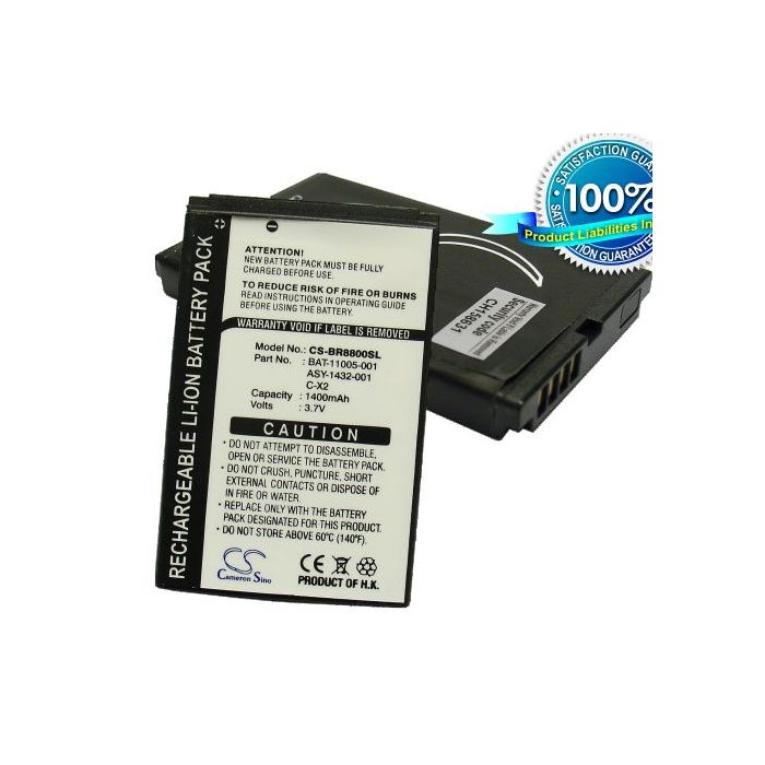 Blackberry 8800, 8800c, 8800r, 8820, 8830, 8830B, 8830 World Editio akku 1400 mAh