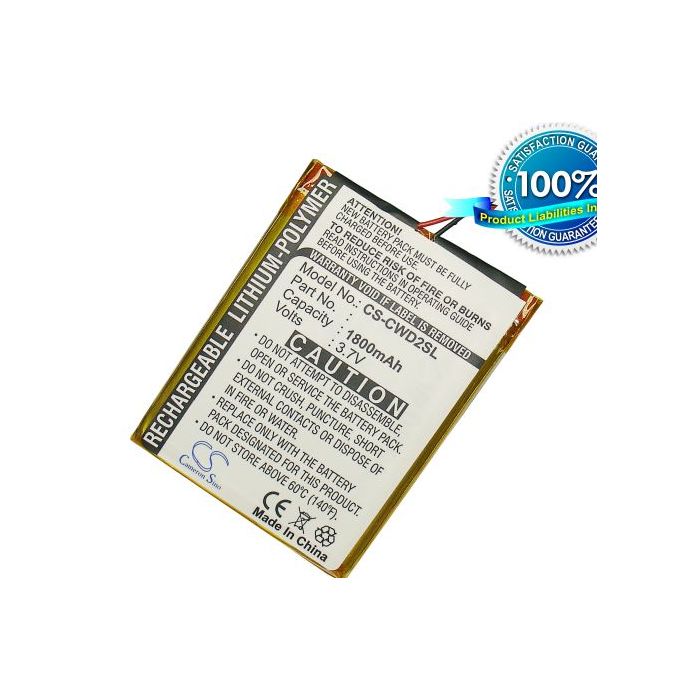 Cowon D2 2GB, D2 4GB akku 1800 mAh