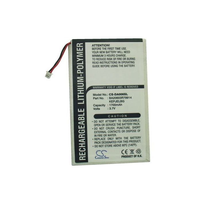 Creative Zen Vision:M, Zen Vision M, Video akku 1700 mAh